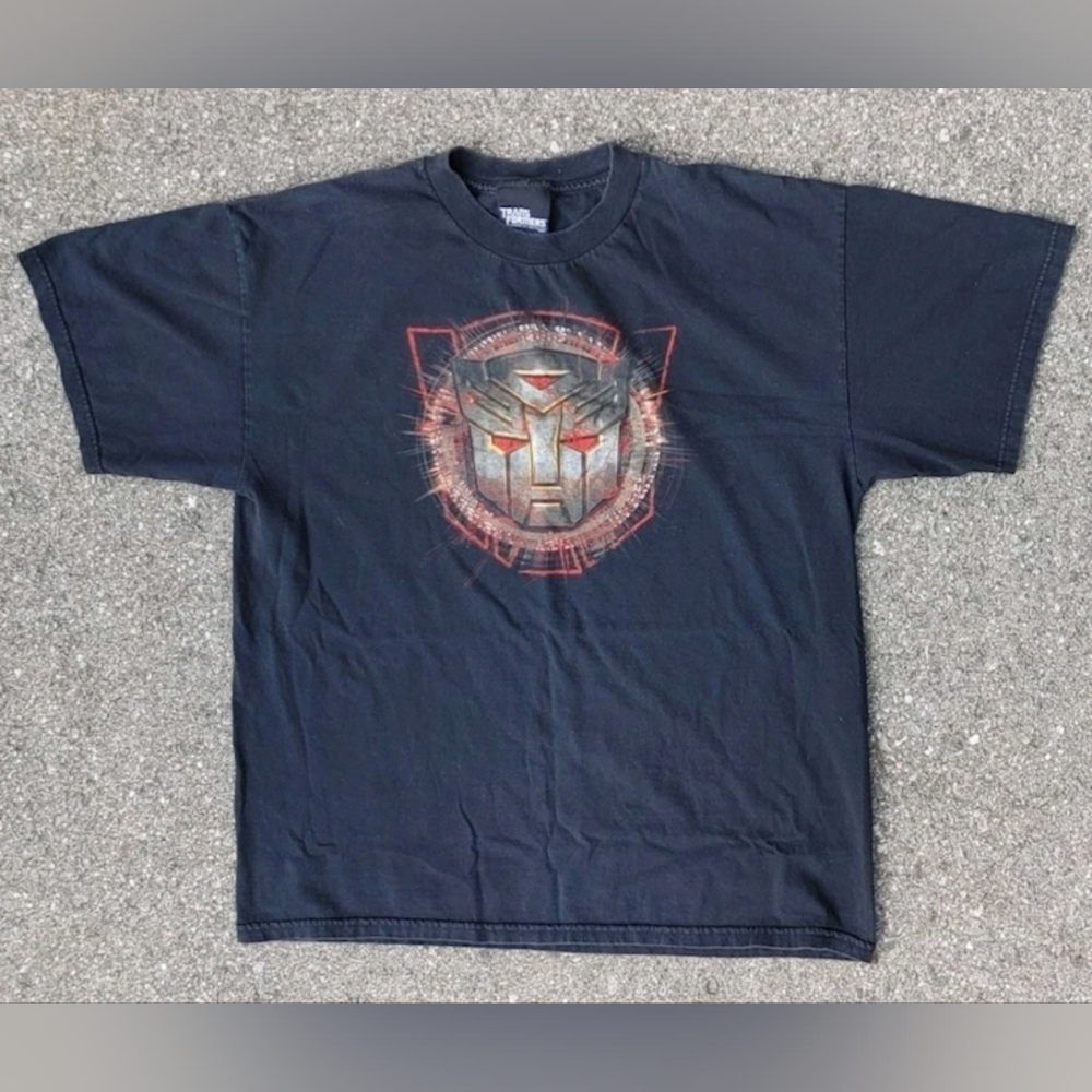 Vtg 2009 Transformers Revenge of the Fallen Movie Promo T-Shirt Black XL Y2K